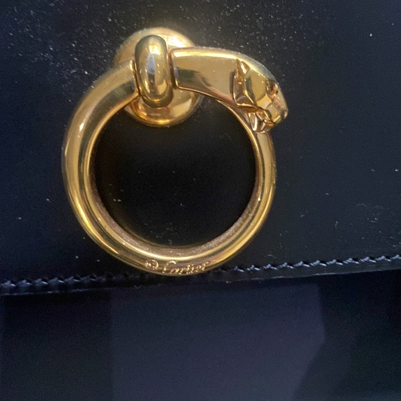 CARTIER VINTAGE BLACK STRUCTURED BAG * HOST PICK - Picture 7 of 16